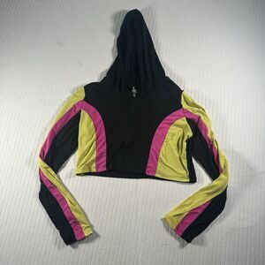 LOVE LOVE LOVE Girl Youth 2PC Set XL Crop Hoodie & M Jogger Pants Black